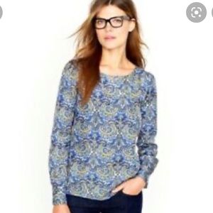 J.Crew Talitha Top Silk Size 4 Style 69117